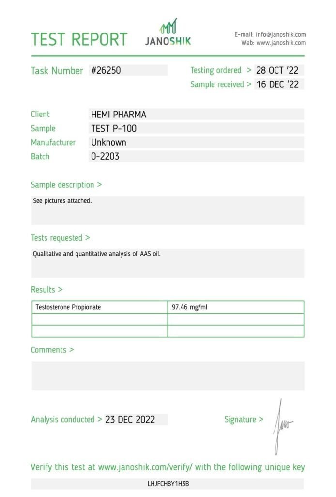 Hemi Pharma Test Propionate 100 - Image 2